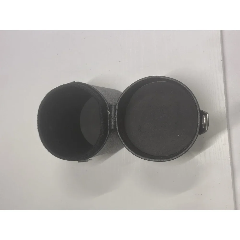 Vintage Camera Lens Carrying Case Hard Shell Black Round Storage Case